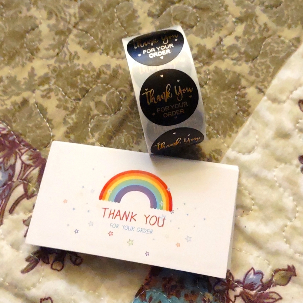 50 Cards 500 Stickers-Thank You